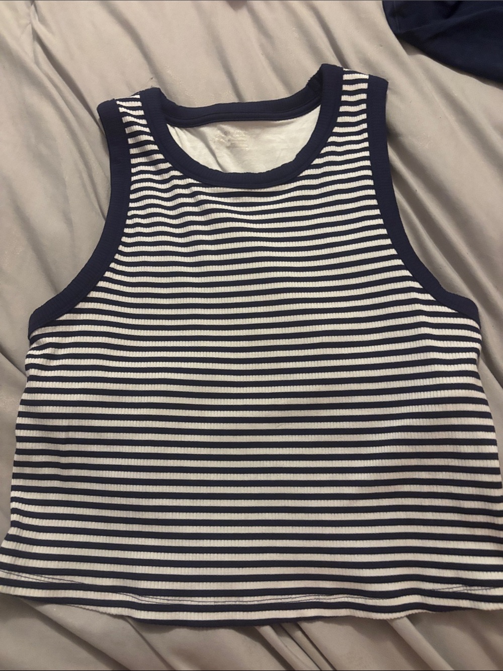 aerie navy striped tank top